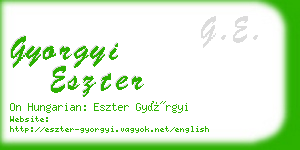 gyorgyi eszter business card